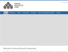 Tablet Screenshot of forumfinancialcorp.com